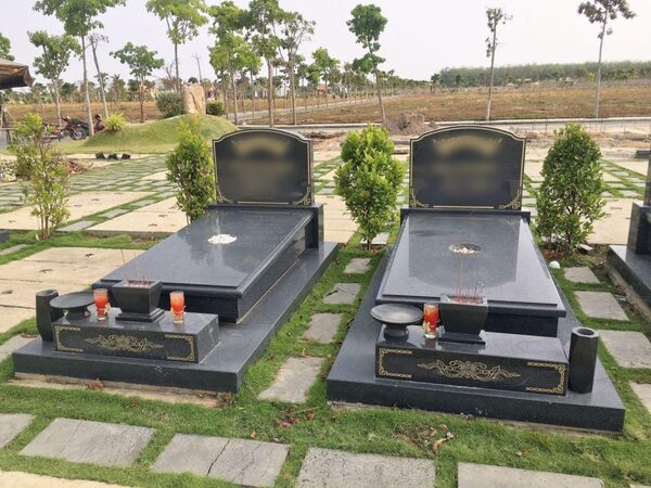 kích thước xây mộ ốp gạch