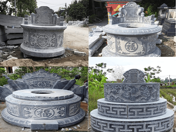 mẫu mộ tròn xây gạch