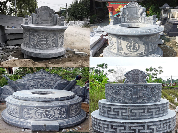 mẫu mộ tròn xây gạch