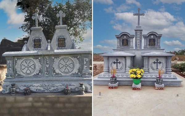mẫu xây mộ đôi đẹp