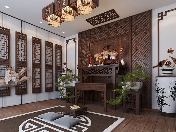 trang trí bàn thờ gia tiên