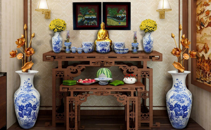 HƯỚNG DẪN CÁCH TRANG TRÍ BÀN THỜ GIA TIÊN ĐẸP CHUẨN PHONG THỦY
